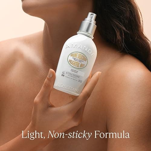 L'OCCITANE Almond Hair & Body Mist, Lightweight Hydrating Fragrance Spray | Hydrating glow finish, sweet gourmand vanilla scent, silky layerable scent, refreshes hair & skin, softens, daily self-care thumbnail 2