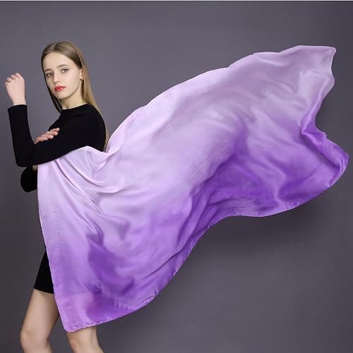 SNUG STAR Cotton Silk Scarf Elegant Soft Wraps Color Shade Scarves for Women thumbnail 6