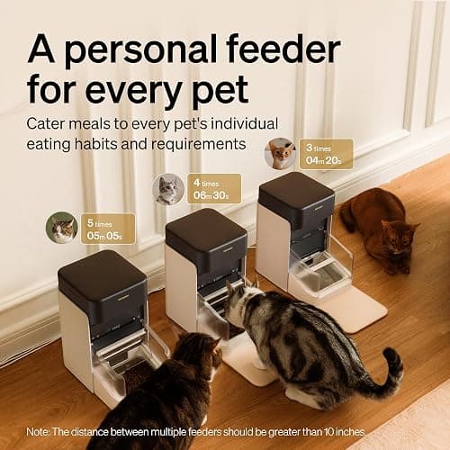 PETLIBRO RFID Automatic Cat Feeder & Water Fountain – Collar Tag Activated, Personalized Feeding & Fresh Water for Multi-Pet Homes, Wi-Fi Programmable Combo with Cat Recognition & Diet Tracking thumbnail 2