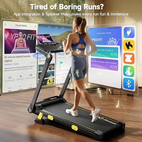 YPOO 13% Incline Walking Pad Handle 6.2MPH RGB Light Foldable | Home & office, 13% incline with RGB light, 6.2MPH speed, handle bar, 300LBS, Portable Folding Walking Treadmills & App thumbnail 3