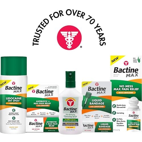 Bactine Max Pain Relieving Antiseptic Spray with Lidocaine, First Aid Pain + Itch Relief, No-Sting, Kills 99% of Germs*, 5oz thumbnail 6
