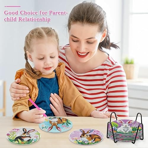 bunny diamond coasters thumbnail 5
