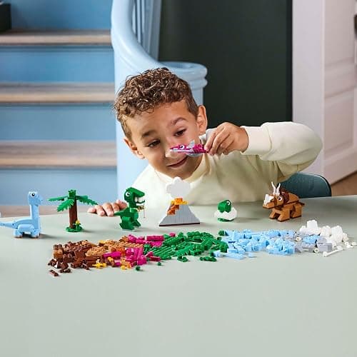 LEGO Classic Creative Dinosaurs Set, Building Toys for Kids, Assorted Bricks for Imaginative Play, Includes T. Rex, and Triceratops Dino Figures, Birthday Gift for 5 Plus Year Old Boys and Girls 11041 thumbnail 10
