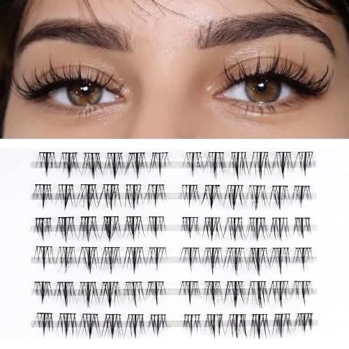 LANKIZ Lash Clusters for DIY Lash Extension, D Curl Individual Lashes, 10-16mm Cluster Lashes That Look Like Extensions, Natural Look Lash Extension at Home - Babysbreath D-Mix - Image 1