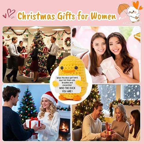 MBL Christmas Stocking Stuffers for Women - Emotional Positive Inspirational Support Small Funny Gag Crochet Duck Pickle Birthday Xmas for Men for Coworker Boss Colleges Her Him Friend thumbnail 6