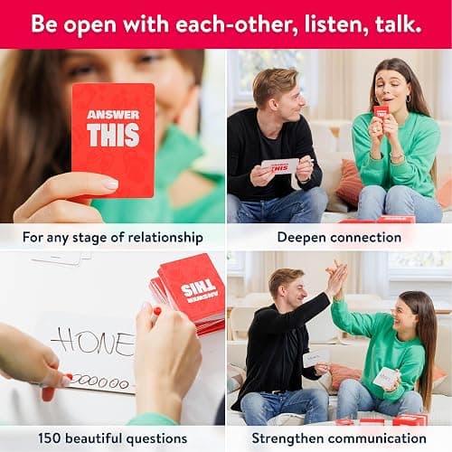 Answer This - Do You Really Know Your Partner? - Couples Game for Adults - 150 Conversation Cards for Date Night or Valentines – Anniversary or Engagement Gift thumbnail 5