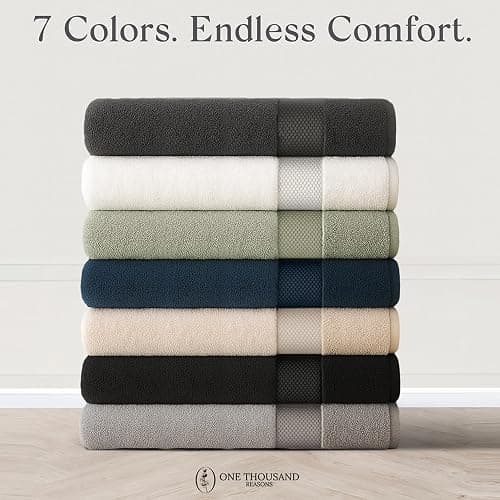 Premium Staple Cotton Bathroom Towel Set - Gray 600 GSM 6-Piece Luxury Bath Towel Set 1 Stripe - 2 Bath Towels, 2 Hand Towels & 2 Washclothes Set - High Absorbent & Quick Dry for Gym, Spa, Hotel thumbnail 7
