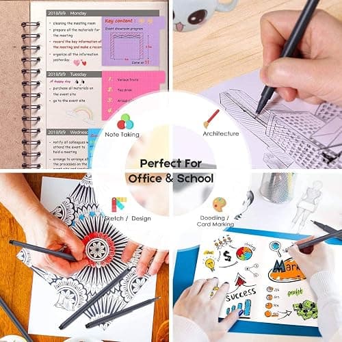 iBayam School Supplies Gifts for Teacher Student Teens Boys Girls Writing Drawing, Back to School Supplies, Colored Pens for Journaling Note Taking, 36 Vibrant Colors, 0.38mm Fine Tip Markers thumbnail 6