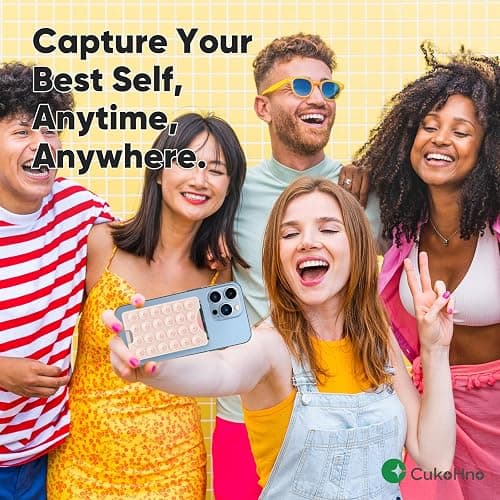 CukoHno Classic - Suction Phone Card Holder Adhesive Mount,Up to 3 Cards,Hands-Free,Strong Grip Holder for Selfies and Videos,2.28″x 3.5″,Chalk Pink thumbnail 7