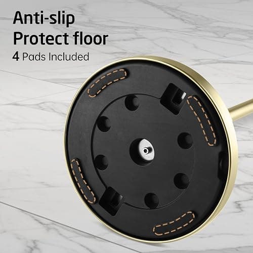 KES Gold Toilet Paper Holder Free Standing SUS 304 Stainless Steel Rustproof Pedestal Lavatory Tissue Roll Holder Floor Stand Modern Brushed Gold Finish, BPH283S1-BZ thumbnail 8