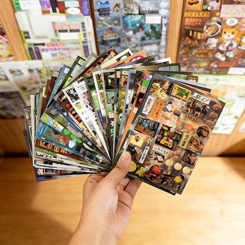 990Pcs Japanese Sticker Book, Retro Romantic Memory Series Comic Books Style Korean Sticker Aesthetic Japanese Stickers Book for Adults Gifts (Blue Style) thumbnail 5