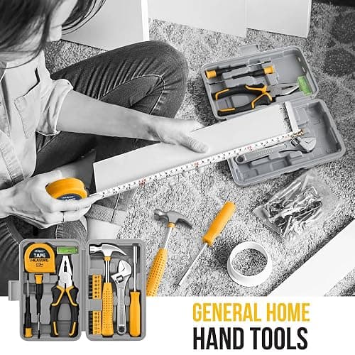 Hi-Spec Tool Kit Yellow 20pc. Small Tool Kit for Home DIY & Office Repairs. Compact and Lightweight Essential Tools in a Portable Book-Sized case. thumbnail 5