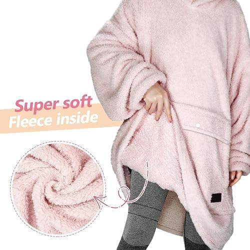 Catalonia Oversized Blanket Hoodie Sweatshirt, Wearable Lounging Fleece Pullover, Gift for Adults Women Men Kids Wife thumbnail 4