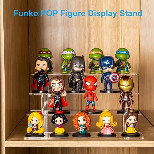 HENABLE 4 Tier Acrylic Perfume Organizer Stand, Clear Display Risers for Perfume, Cologne, Cosmetic, Skincare, Funko POP, Dessert Display, Cupcake Stand Holder thumbnail 4