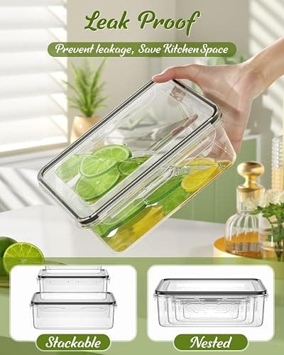 40 Piece Food Storage Containers with Lids(20 Containers & 20 Lids), BPA-Free Plastic Food Containers for Kitchen Storage and Organization, Leak Proof Meal Prep Container, Includes Labels & Pen thumbnail 7