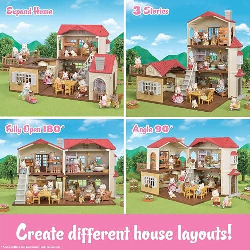 Calico Critters Red Roof Country Home Gift Set, Dollhouse Playset, Furniture and Accessories Included thumbnail 3