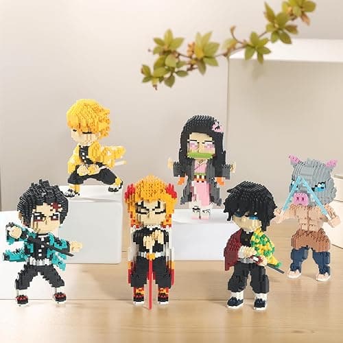 MACTANO Anime Demon Figure Micro Mini Building Set Slayer Tanjiro Kamado Building Block Toy for Adult-1187pcs - Tanjiro thumbnail 2