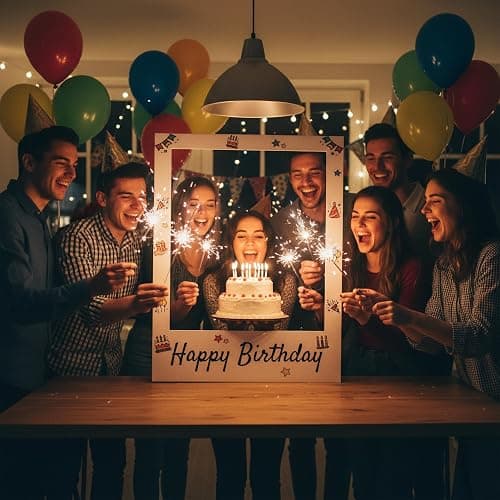 40 x 30 Inch Large Photo Booth Frame Selfie Frame,Blank DIY Cutout Props for Birthday,Wedding Photo Prop,Graduation Photo Booth Picture Frame,Party Supplies thumbnail 7