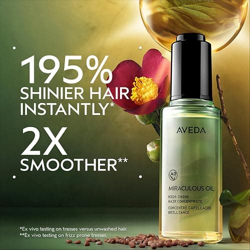 Aveda Miraculous Oil High-Shine Hair Concentrate, Adds Shine, Up to 24 Hours of Frizz Protection*, Heat Protection, Vegan, 1.7 Fl Oz thumbnail 3
