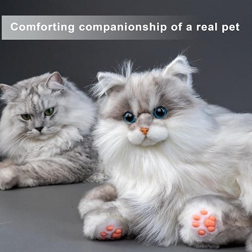 Chongker Weighted Stuffed Animals, Handmade Realistic Cat Plush Toy 3.3LBS, Lifelike Real Cat Size Companion Plush Doll thumbnail 9