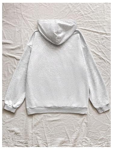 Floerns Women's Cute Bowknot Long Sleeve Hooded Sweatshirts Floral Hoodie Pullover thumbnail 2