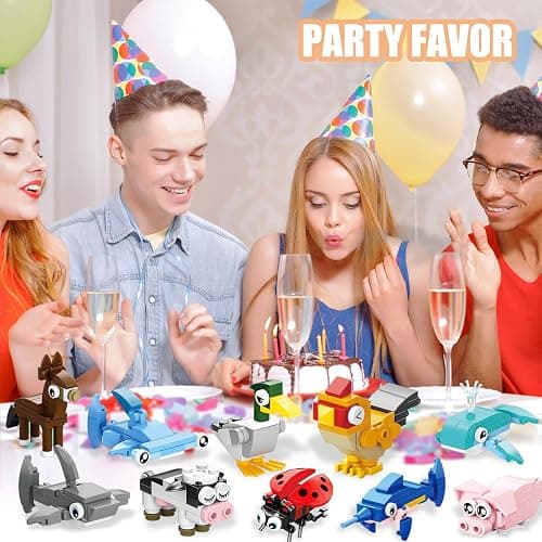 Party Favors Building Blocks Toy Set, 30 Packs Mini Animals, Goodie Bags | Classroom Prizes, Goodie Bags Stuffer, Easter Gifts, Birthday thumbnail 2