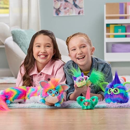 FURBY DJ Furblets Berry-Cup-Cake Mini Electronic Plush Toy with Funny Stretchable Sound Effects & Music, Speaks Furbish, White & Pink thumbnail 6