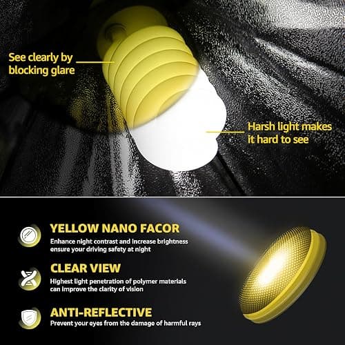 Myiaur Polarized Night Vision Glasses for Women, Anti Glare Driving Vision Glasses with Yellow Lens, UV400 Protection thumbnail 5
