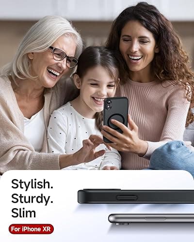 LeYi Compatible for iPhone XR-Phone-Case: iPhone XR Case with Screen Protector, Shockproof Full Body Protection, Translucent Matte, Magnetic Rugged Cell Phone Cover/Etui/Coque for iPhoneXR/XR, Black thumbnail 7