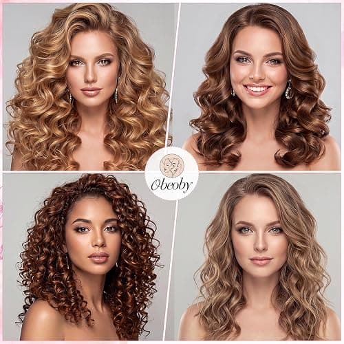 Obeoby 4 Sizes Hair Rollers Curlers Set with Clips for Women (Light Colors) | No Heat Hair Rollers Set - 4 Sizes Jumbo Large Big Small Rollers for Long Short Curly Hair and Bangs Styling Birthday Gifts thumbnail 7