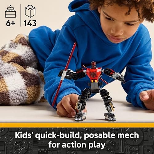 LEGO Star Wars Darth Maul Mech Kids Toy - Building Toy with Pretend Play Lightsaber - Birthday Gift Idea for Boys and Girls, Ages 6+ - Collectible Decor for Fans of The Clone Wars - 75411 thumbnail 2