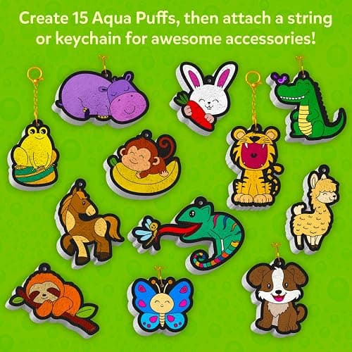 Skillmatics 3D Art Kit - Aqua Puffs Animals, Stocking Stuffers, Paint by Number Craft for Kids, DIY Color & Inflate Activity, Travel & Chirstmas Gift for Girls & Boys Ages 4, 5, 6, 7, 8, 9, 10 thumbnail 5