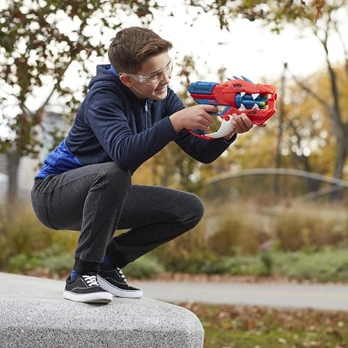 Nerf DinoSquad Raptor-Slash Dart Blaster, 6-Dart Rotating Drum, Slam Fire Action, 6 Official Elite Darts, Velociraptor Dinosaur Design thumbnail 6