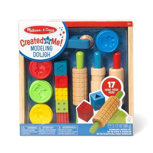 Melissa & Doug Shape, Model, and Mold Craft Activity Set - 4 Tubs of Modeling Dough and ToolsArts and Crafts for Kids Ages 3+ - Image 1