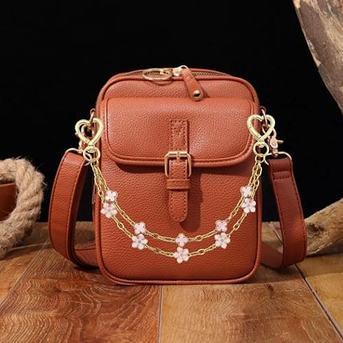 LVYOUME Flowers 4 leaf clover bag Charm for Purse Cute Keychains Women Girls Gift Keychain Accessory Chains for Jeans thumbnail 5