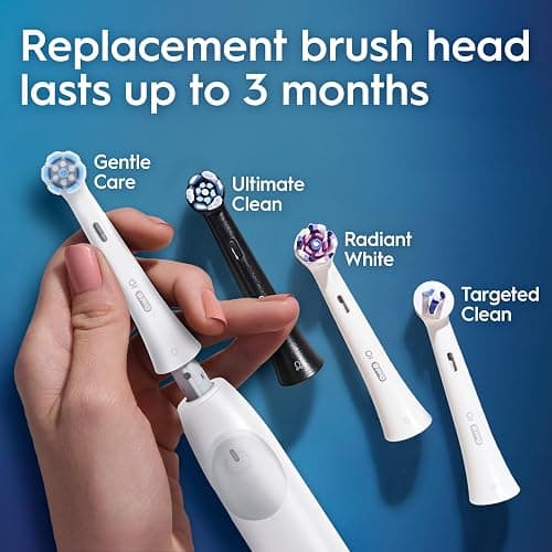 Oral-B iO2 Electric Toothbrush, for an Easy Switch to Electric, White, iO Series 2 Starter Kit with 1 Toothbrush and 2 Brush Heads thumbnail 10