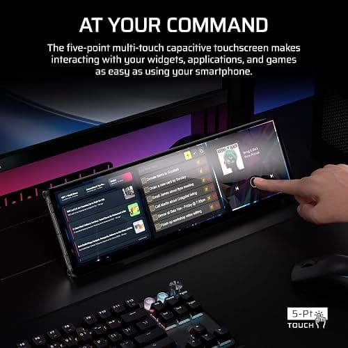 Corsair XENEON Edge 14.5" 2K Portable LCD HDMI USB C Touchscreen – Smoke | 2560 x 720, 60Hz, AHVA, USB C DP Alt Mode, Internal and External Mounting, 5-Point Multi-Touch, iCUE, for Windows PC thumbnail 3