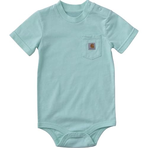 Carhartt Unisex Baby, Short-sleeve Bodysuit Pocket T-shirt | Cotton Jersey | Rib-Knit Crewneck Holds Its Shape Throughout | All-Day Comfort - Image 1