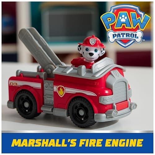 Paw Patrol, Marshall’s Firetruck, Toy Vehicle with Collectible Action Figure, Sustainably Minded Kids Toys for Boys & Girls Ages 3 and Up thumbnail 3