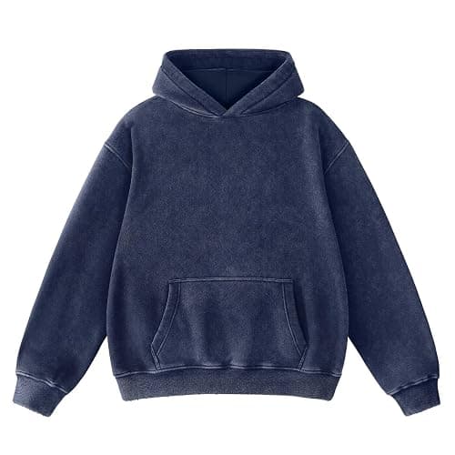 FAIABLE Womens Oversized Hoodie Couples Heavyweight Hoodies Vintage Acid Wash Hoodie Cotton Fleece Hoodies for Women - Image 1