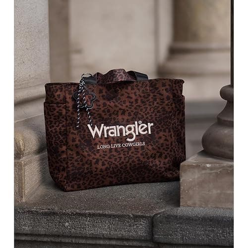 Montana West Wrangler Large Tote Bag for Women Designer Leopard Print Purse for Travel Work Gym thumbnail 3