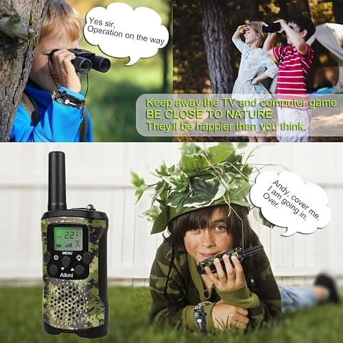Walkie Talkies for Kids 22 Channel 2 Way Radio 3 Miles Long Range Handheld Walkie Talkies Durable Toy Best Birthday Gifts for 6 Year Old Boys and Girls fit Adventure Game Camping (Green Camo 1) thumbnail 2