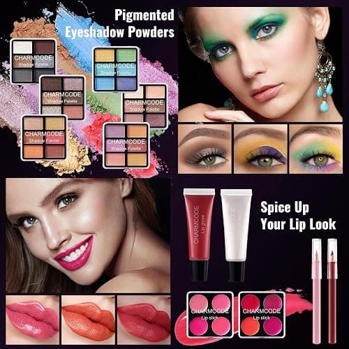 Makeup Kit for Teen Girls & Women Full Kit, Beauty Train Case with Starter Cosmetics Set, Make Up Valentine's Gift Box with Eyeshadow,Lipgloss,Highlight,Blush,Lip&Eye Pen,Brush & More(GoldenBrown) thumbnail 7