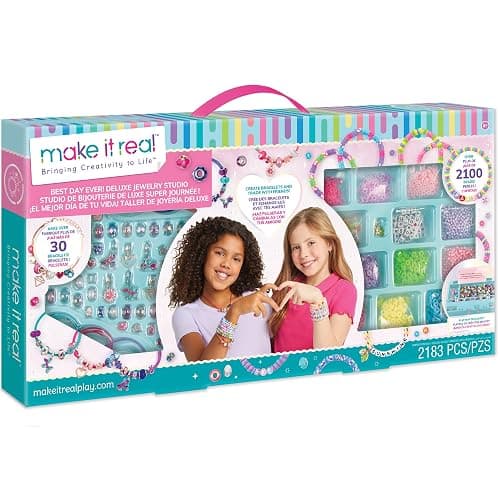 Make It Real: Best Day Ever! Deluxe Jewelry Studio - 2183pcs - DIY Craft Kit, Design & Make Over 30 Breacelets, Beads & Charms, Girls & Kids Ages 8+ - Image 1