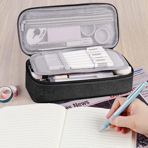 WEMATE Pencil Case, Large Storage Organizer, Makeup Bag, Teacher Must - have, Big Pencil Pouch, Marker Case for College thumbnail 6