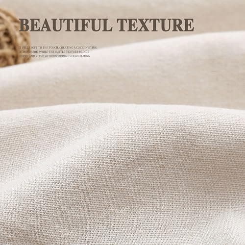 XOGUIBO Farmhouse Shower Curtain with Ruffle Hem Linen Cream Shower Curtains for Bathroom Country Vintage Rustic Natural Fabric, 72" W x 72" L thumbnail 4