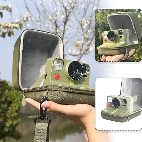 WOGOZAN Camera Case for Polaroid Now/Now+/I-Type/Flip Instant Camera, Green | Protective Case for Polaroid Now 2nd/3rd, Now+ Gen 2/3rd, I-Type, OneStep Camera, Hard Shell Case, Shoulder Strap, No Camera thumbnail 5