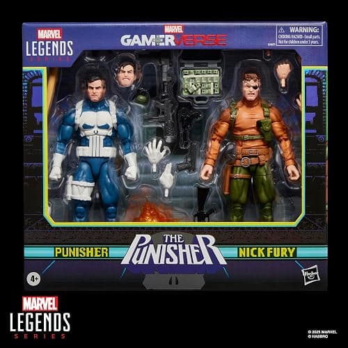 Marvel Legends Series Gamerverse Punisher & Nick Fury, Retro Video Game-Inspired Collectible 6-Inch Action Figures thumbnail 10