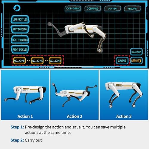 Dingdongwu Smart Robot Dog - Interactive STEM Pet with Voice Control, 30+ Actions & APP Programming, Durable Design for Kids Age 6+ (Compatible with iOS/Android) thumbnail 3