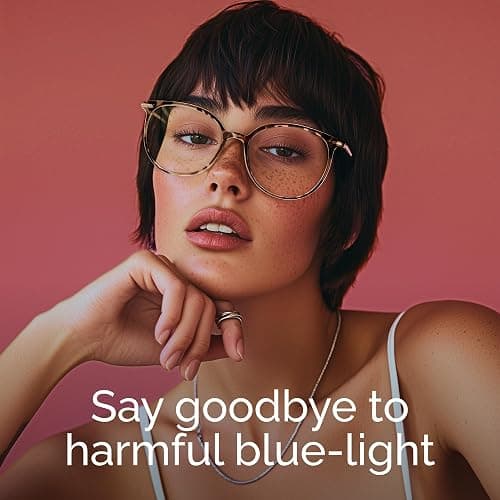 Gaoye Blue Light Blocking Glasses - Trending Round TR90 Frames, Metal Arms, UV400 Protection - Matching Soft Case thumbnail 2